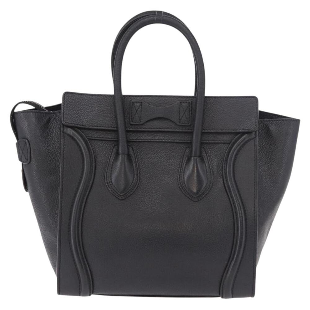 Celine Luggage Micro Shopper Handbag Black